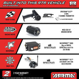 1/10 GORGON 2WD RTR Brushed Monster Truck (Battery & Charger Included), Blue