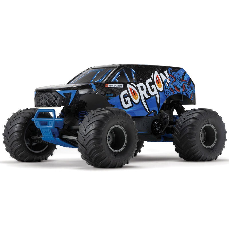 Arrma GORGON 4X2 MEGA 550 Brushed 1/10 Monster Truck RTR (Blue) w/SLT2 2.4GHz Radio - ARA3230T1