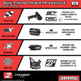 Arrma 1/10 FURY 223S DSC 2WD RTR Brushless Short Course Truck