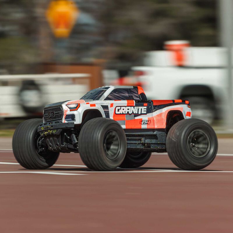 1/10 GRANITE MEGA 665 4X4 RTR Brushed Monster Truck, Orange