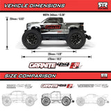 1/10 GRANITE 223S DSC 4X4 RTR Brushless Monster Truck, Red