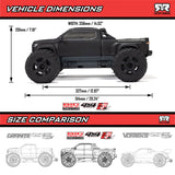1/10 BIG ROCK 223S DSC 4X4 RTR Brushless Monster Truck, Green