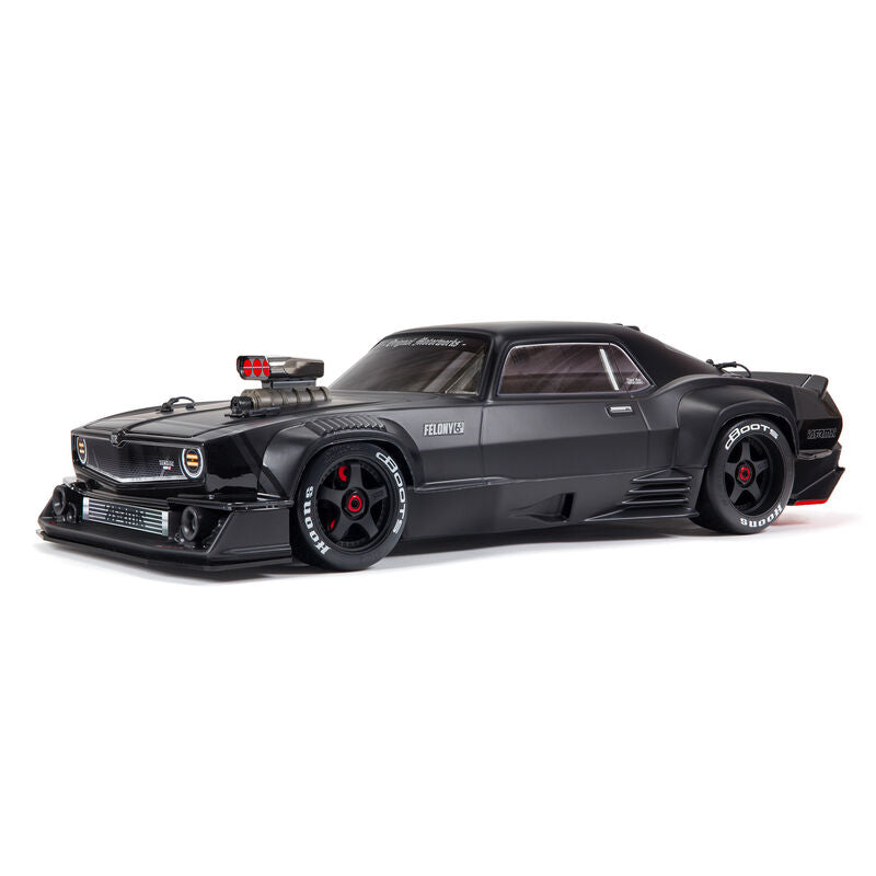 1/7 FELONY 6S BLX Street Bash All-Road Muscle Car RTR, Black - ARA7617V2T1