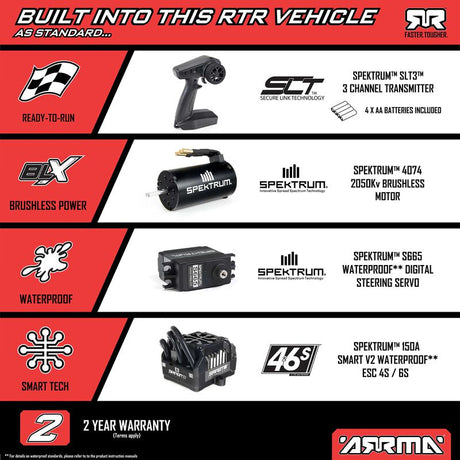 1/8 NOTORIOUS 6S 4X4 RTR Brushless Stunt Truck, Blue