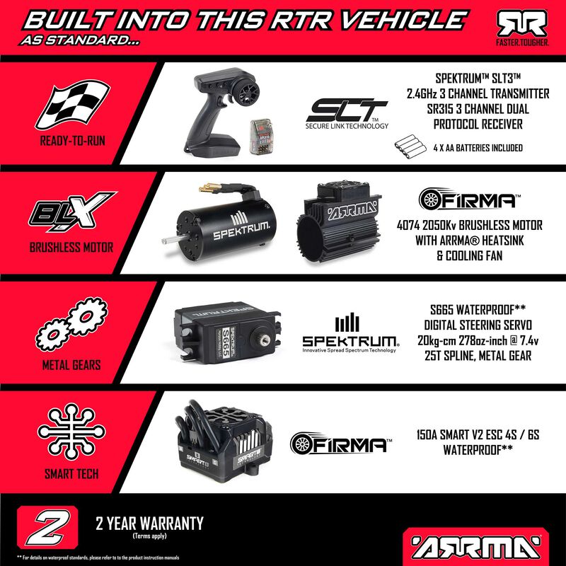 1/8 KRATON 6S EXB 4X4 RTR Brushless Speed Truck, Black