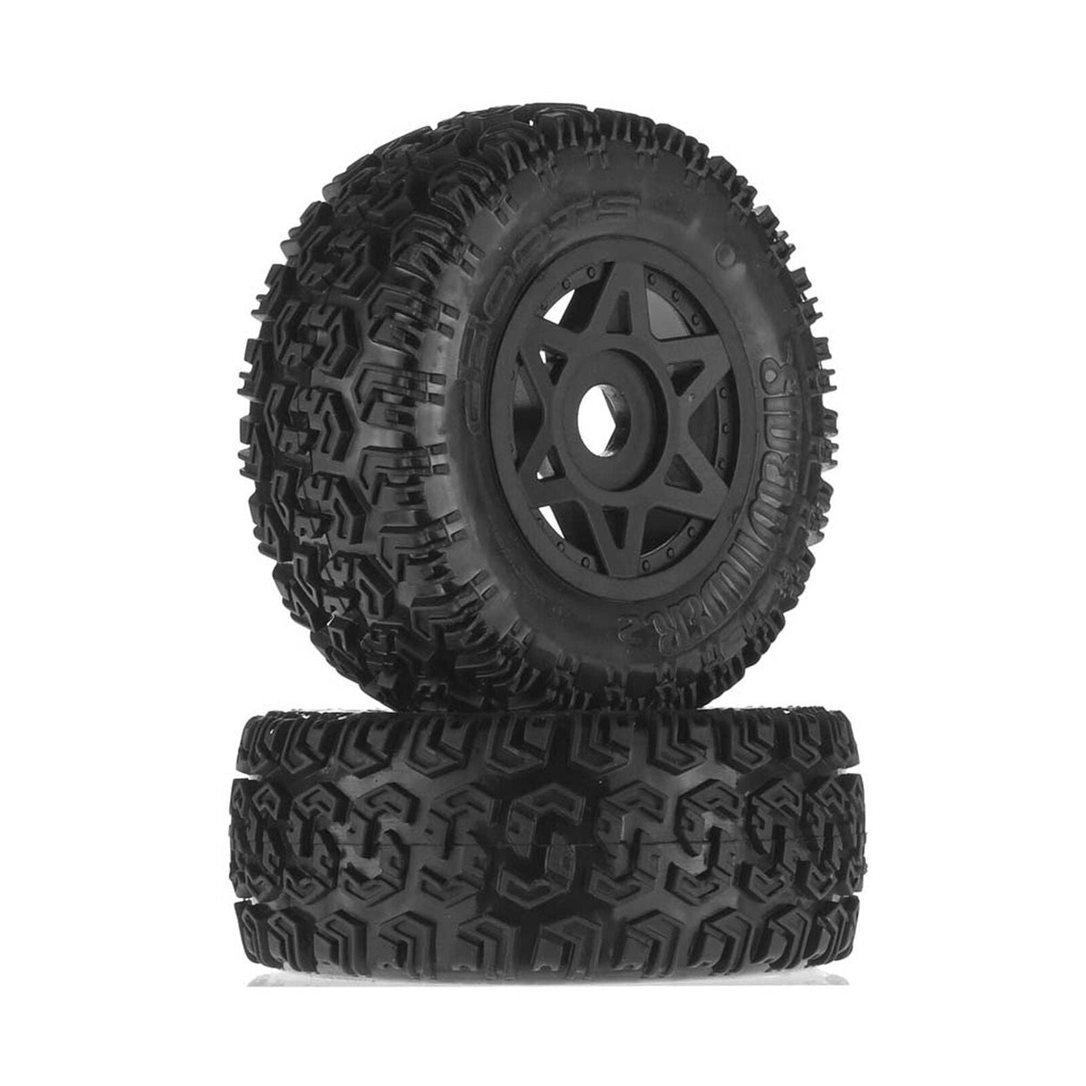 ARRMA 1/10 dBoots Sidewinder 2 Front/Rear 2.2/3.0 Pre-Mounted Tires, 17mm Hex, Black (2): 6S - ARAC9422