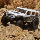 1/24 SCX24 2019 Jeep Wrangler JLU CRC 4WD Rock Crawler Brushed RTR, White - AXI00002V2T1