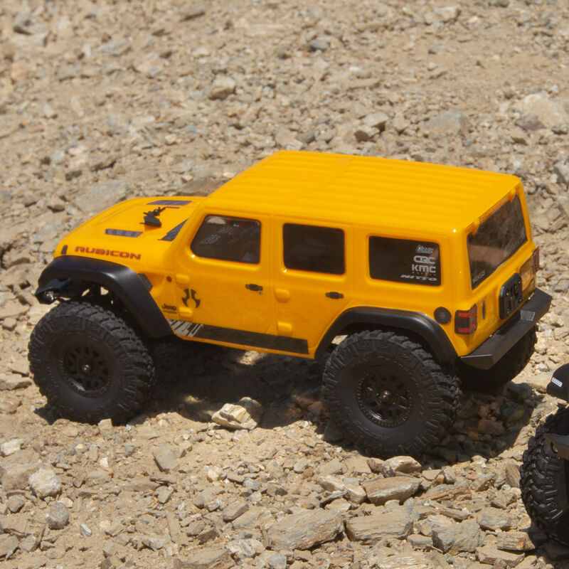 1/24 SCX24 2019 Jeep Wrangler JLU CRC 4WD Rock Crawler Brushed RTR, Yellow - AXI00002V2T2