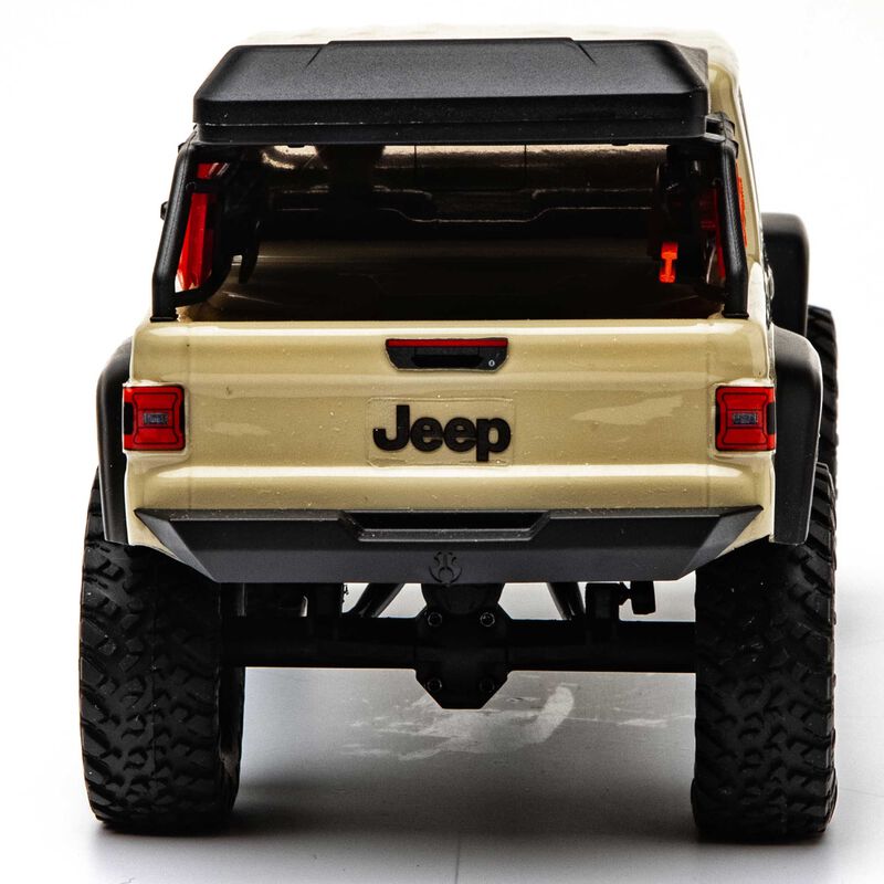 1/24 SCX24 Jeep JT Gladiator 4WD Rock Crawler Brushed RTR, Beige - AXI00005T1
