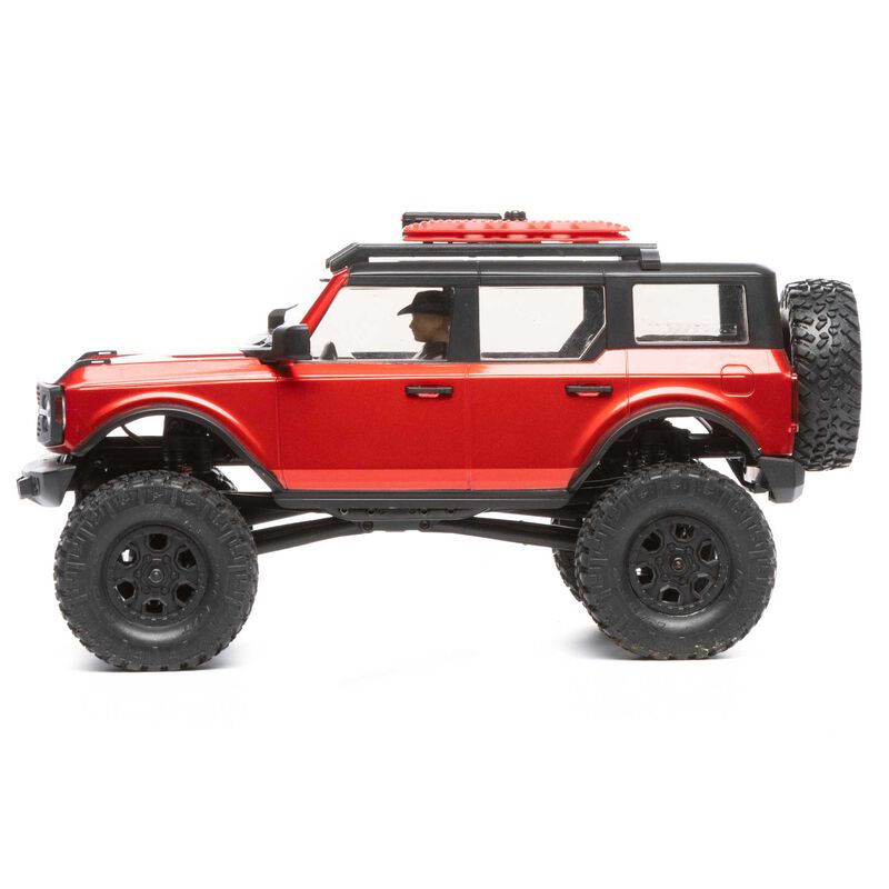 1/24 SCX24 2021 Ford Bronco 4WD Truck Brushed RTR, Red - AXI00006T1