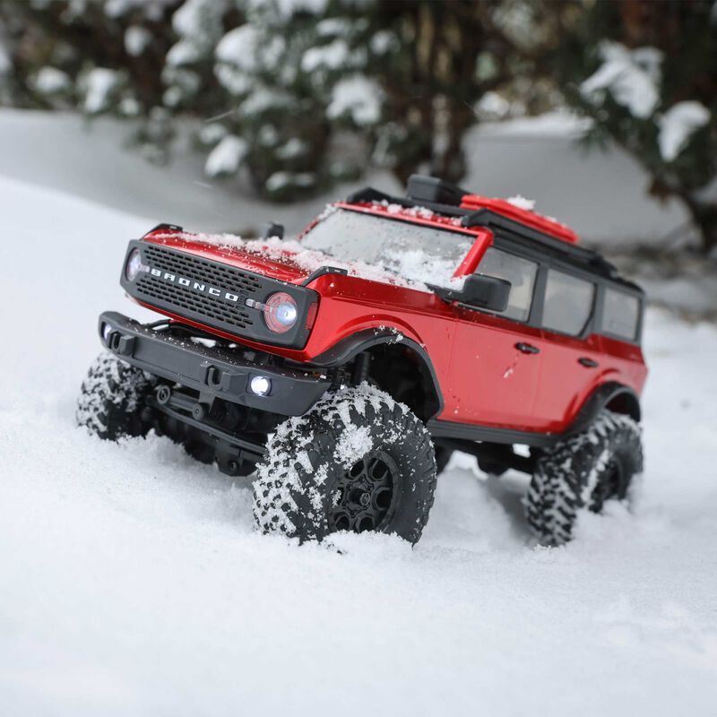 1/24 SCX24 2021 Ford Bronco 4WD Truck Brushed RTR, Red - AXI00006T1