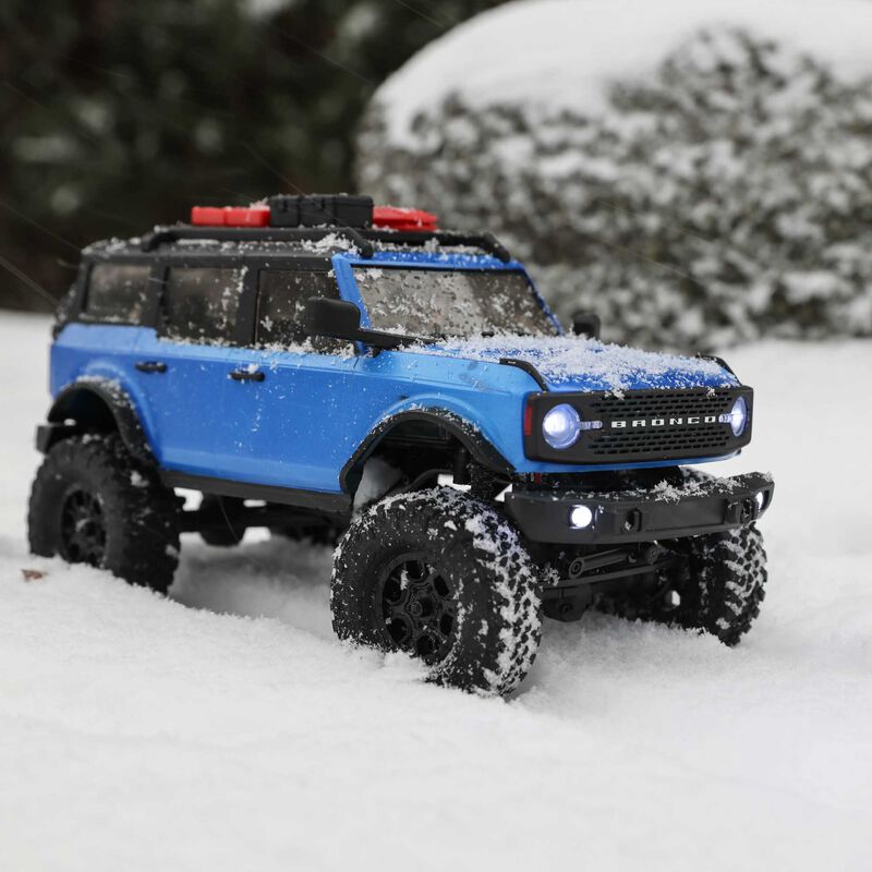 1/24 SCX24 2021 Ford Bronco 4WD Truck Brushed RTR, Blue - AXI00006T3
