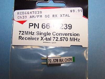 HITEC 72mHz SINGLE CONVERSION RECEIVER CRYSTAL CH. 39 #6647239