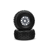 1/8 dBoots Fortress Front/Rear 2.4/3.3 Pre-Mounted Tires, 17mm Hex, Gunmetal (2)