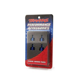 Aluminum Shock Caps, Blue (4): Ultra Shocks (TRA3767A)