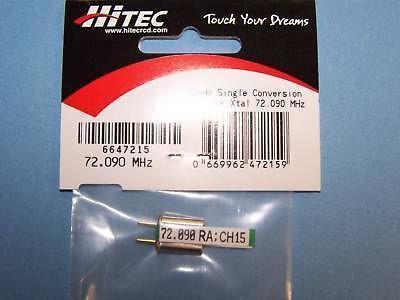 HITEC 72mHz SINGLE CONVERSION RECEIVER CRYSTAL (72.090 MHz) CH. 15 #6647215