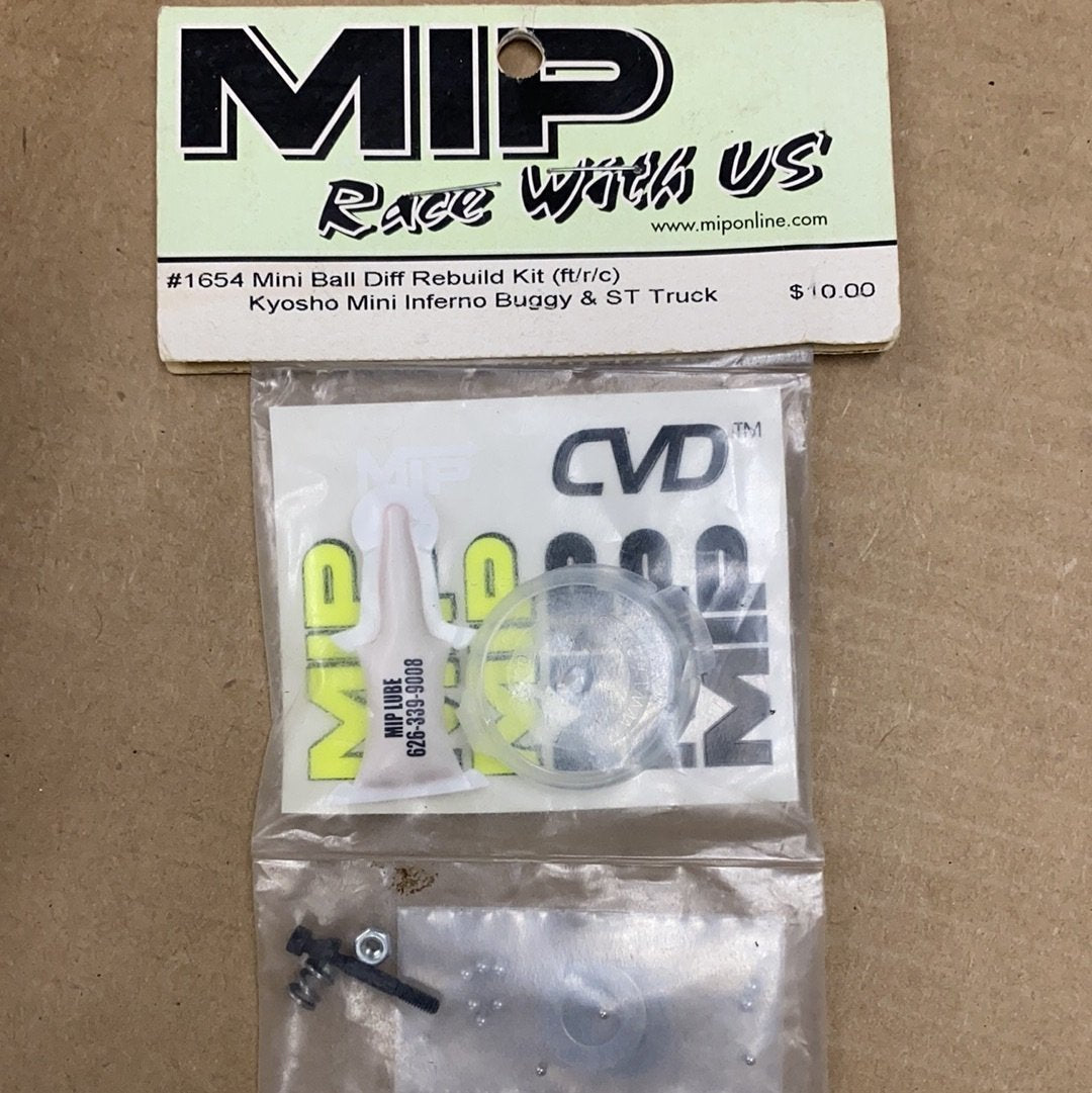 MIP 1654 MINI BALL DIFF REBUILD KIT- KYOSHO MINI INFERNO BUGGY AND ST TRUCK