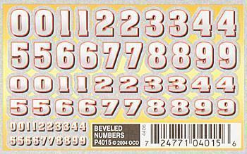 P4015 Beveled Numbers Dry Transfer