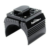 Power Hobby - Aluminum Motor Heatsink & Cooling Fan For 1/8 Size Motors, Black