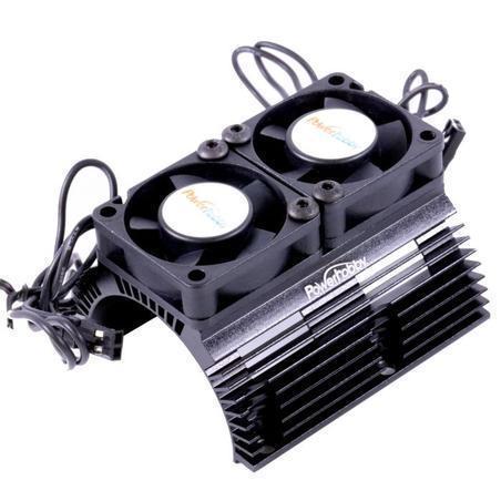 Power Hobby - Power Hobby Heat Sink w/ Twin Tornado High Speed Fans, for 1/8 Motors, Black