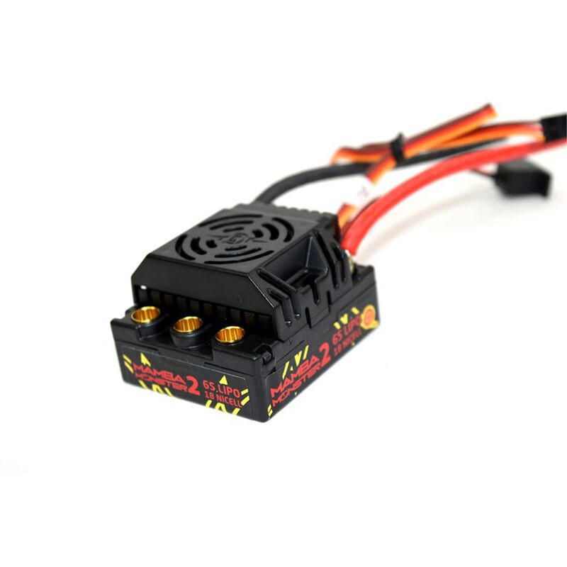 Castle 1/8 Mamba Monster 2 Waterproof ESC/2200Kv Sensored Brushless Motor Combo: 6.5mm Bullet - CSE010010803