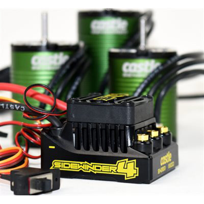 Castle Sidewinder 4 Waterproof Sensorless ESC W/1406-6900Kv Sensored Motor Combo - CSE010016403