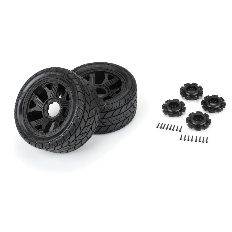 1/6 Bandito 2.0 F/R 5.7" Monster Truck Tires MTD 24mm Blk Ripper (2) - DTX564210