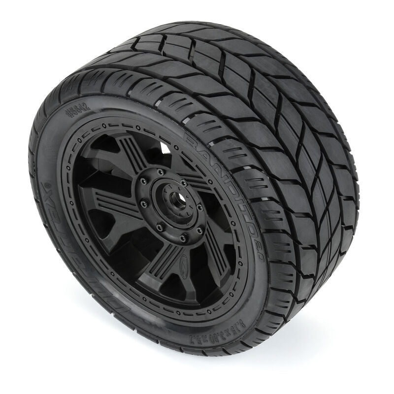 1/6 Bandito 2.0 F/R 5.7" Monster Truck Tires MTD 24mm Blk Ripper (2) - DTX564210