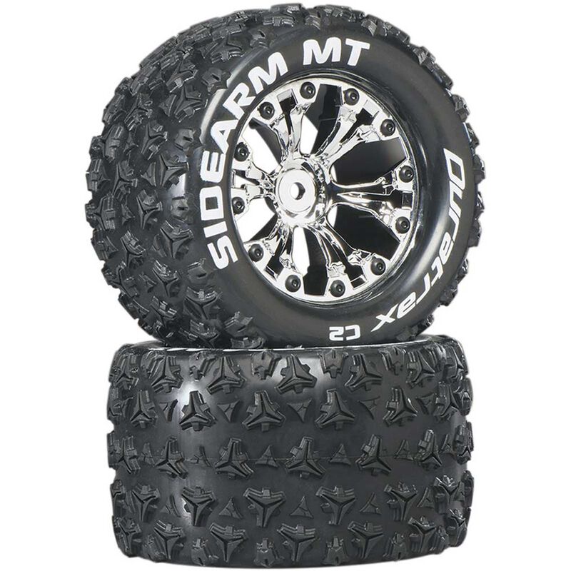 Sidearm MT 2.8" Mounted 1/2" Offset C2 Tires, Chrome (2)