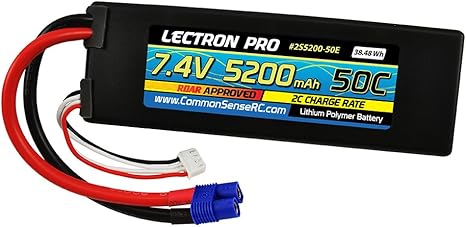 ELECTRON PRO 7.4 V 5200MAH 50C LIPO BATTERY EITH EC3 CONNECTOR FOR 1/10TH SCALE CARS & TRUCKS