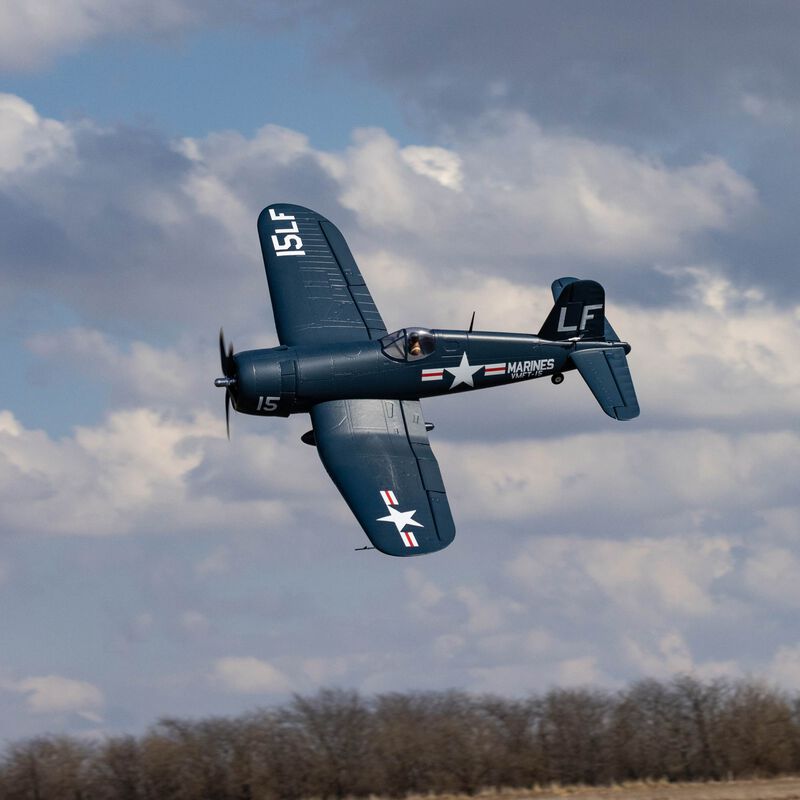 F4U-4 Corsair 1.2m BNF Basic with AS3X and SAFE Select - EFL18550