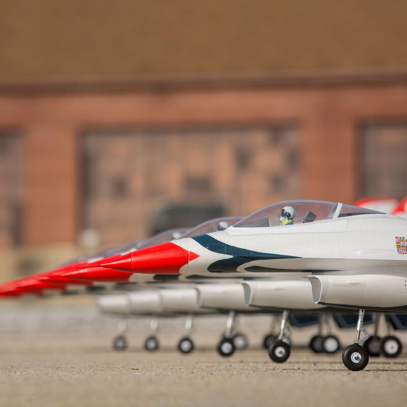 F-16 Thunderbirds 70mm EDF Jet BNF Basic with AS3X and SAFE Select - EFL78500