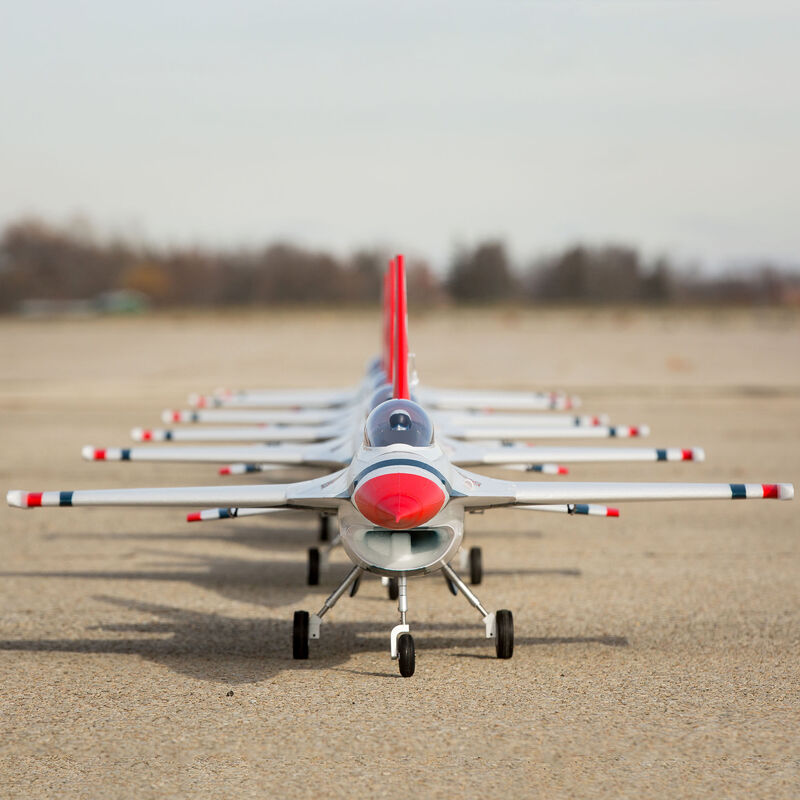 F-16 Thunderbirds 70mm EDF Jet BNF Basic with AS3X and SAFE Select - EFL78500