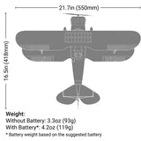 E-Flite UMX WACO BNF Basic with AS3X and SAFE Select, White