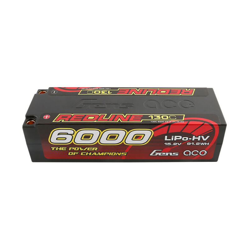 15.2V 6000mAh 4S 130C LiHV: 5.0mm Bullet - GEA60004S13D5