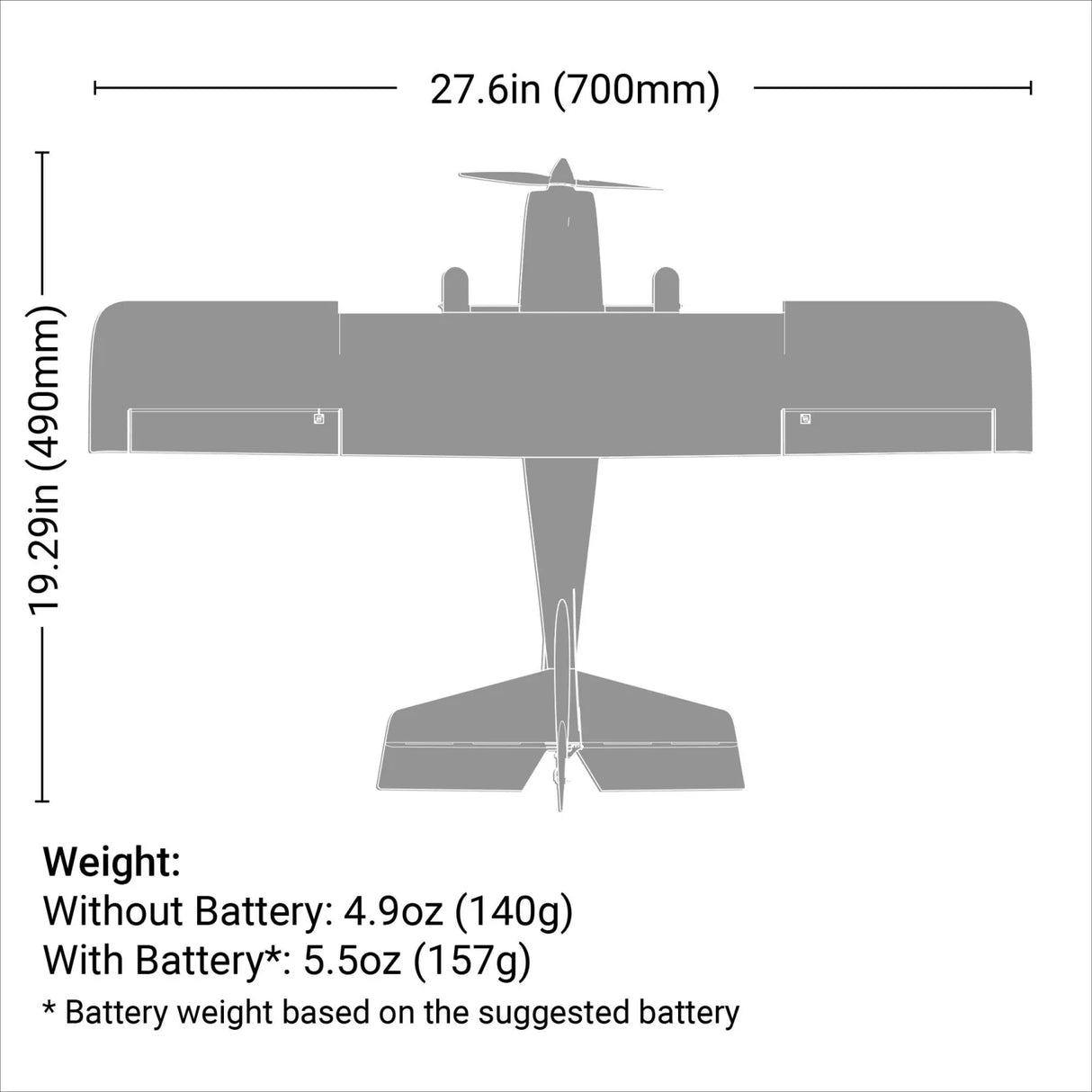 HobbyZone 700mm Apprentice STOL S BNF Basic Trainer Electric Airplane w/ SAFE-HBZ6150