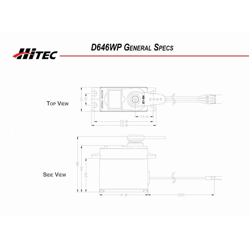 D646WP Standard Digital High Torque Waterproof Metal Gear Servo - HRC36646