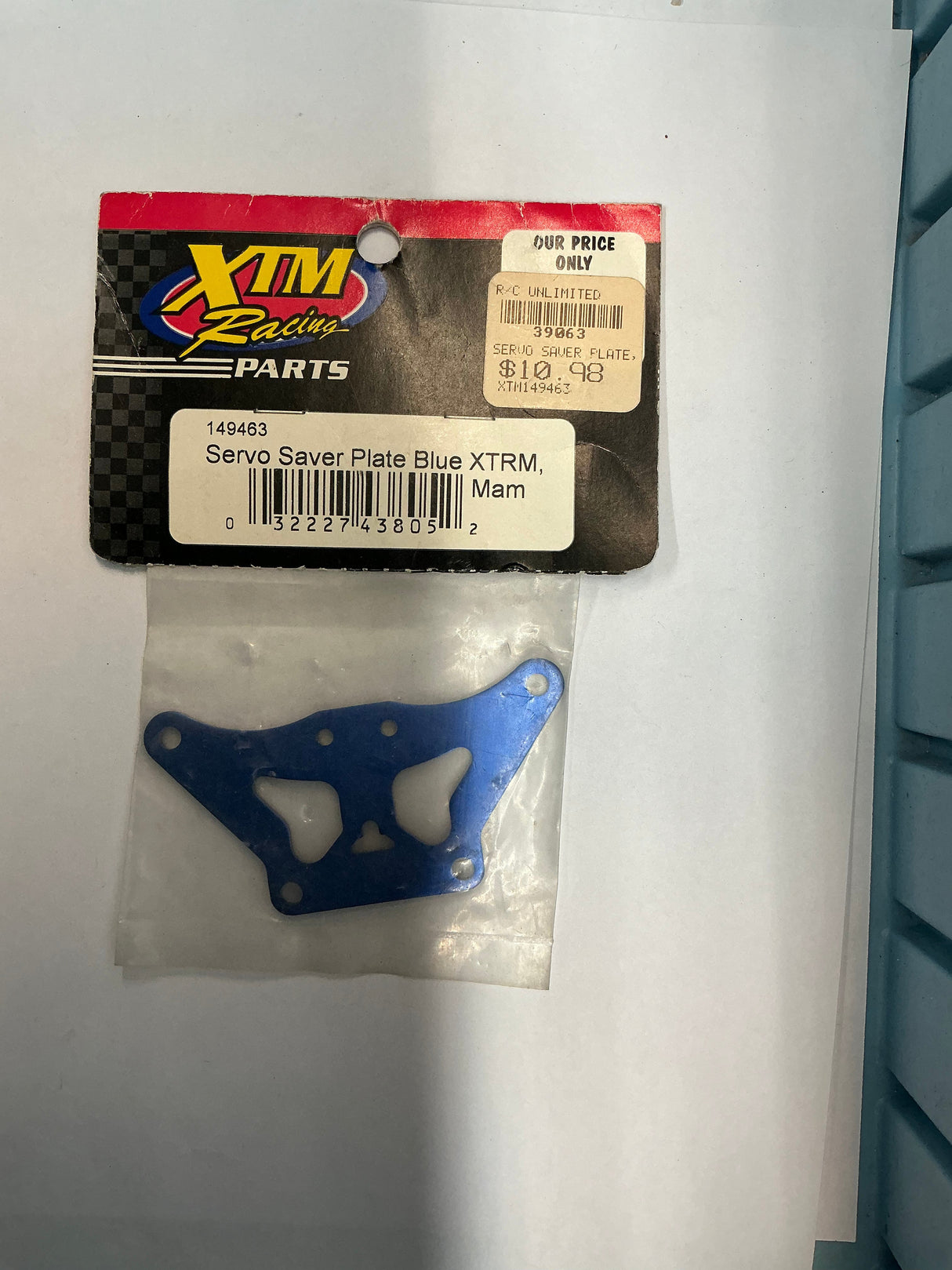 XTM Racing Servo Saver Plate Blue XTRM, Mam 149463