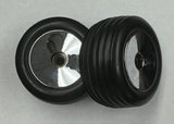 LOSB1175 Mini T Fr Directional Tire on chrome dish wheel