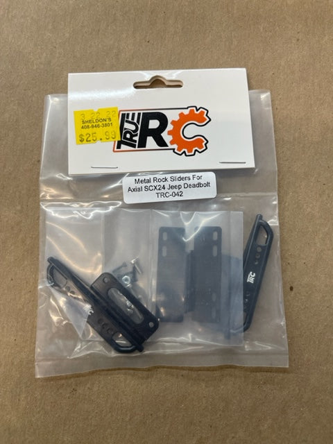 TrueRC metal rock sliders for Axial SCx24 Jeep deadbolt Trc-042