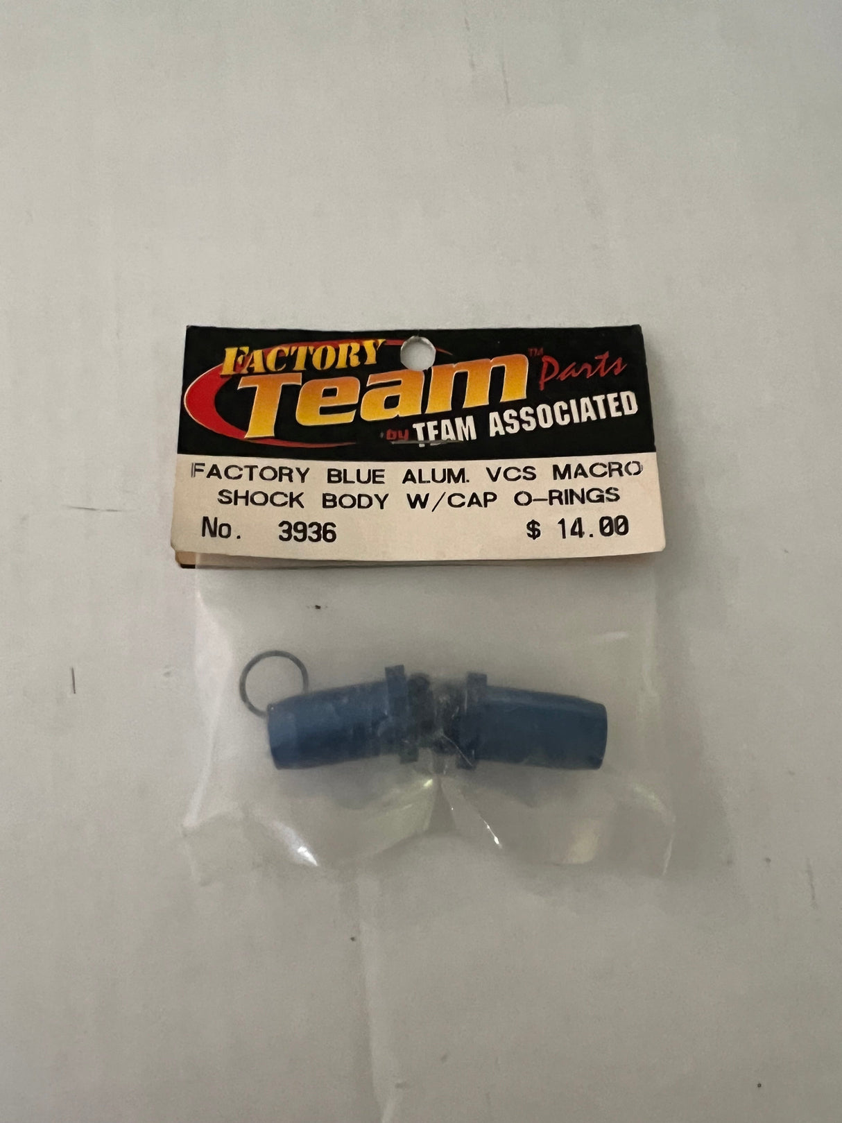 FACTORY BLUE ALUM VCS MACRO SHOCK BODY W/CAP O-RINGS-ASC3936