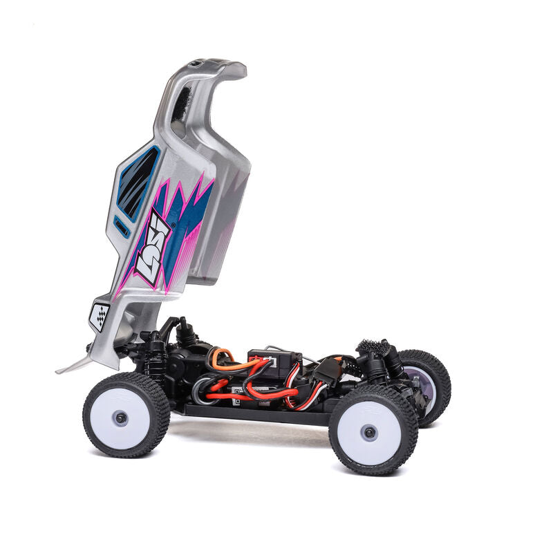 Losi 1/28 Micro-T 2S 2WD RTR Stadium Truck, Silver