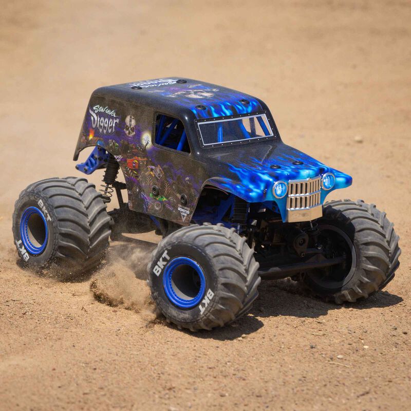 1/18 Mini LMT 4X4 Brushed Monster Truck RTR, Grave Digger
