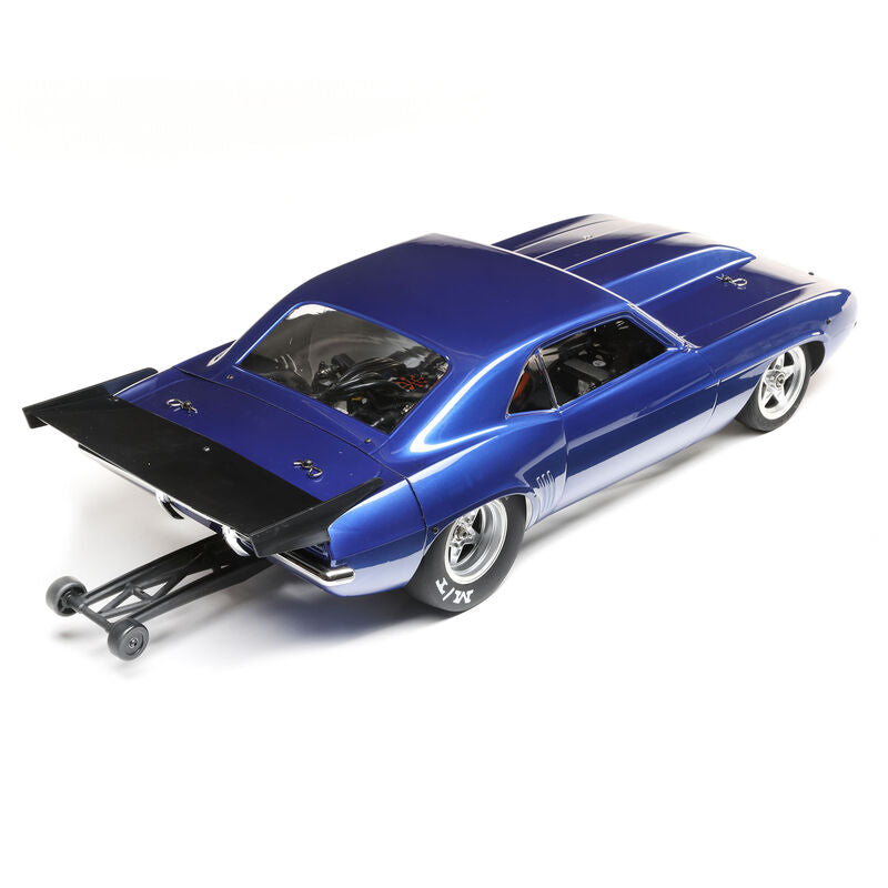 1/10 '69 Camaro 22S 2WD No Prep Drag Car Brushless RTR, Blue - LOS03035T2