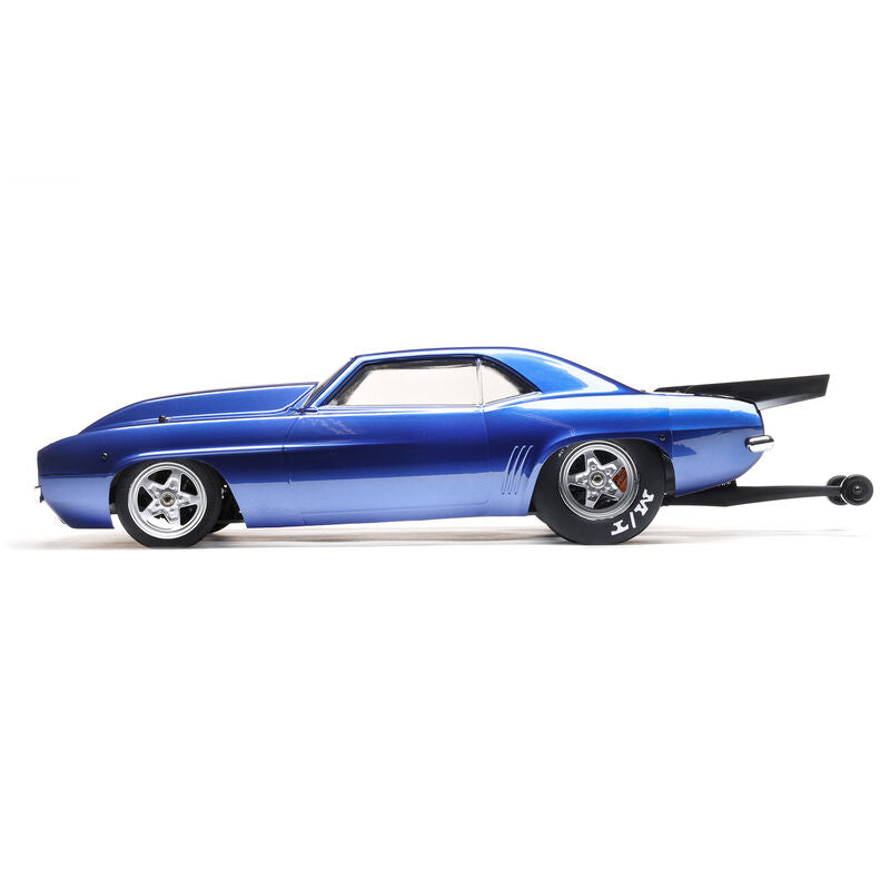 1/10 '69 Camaro 22S 2WD No Prep Drag Car Brushless RTR, Blue - LOS03035T2