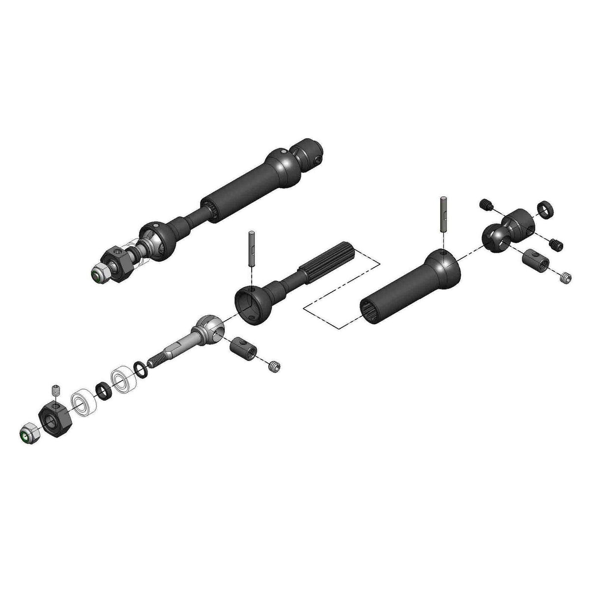 CVD Drive Kit Rear 87mm - 112mm With 5mm Bearing - MIP18140