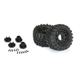 1/10 Interco Super Swamper F/R 2.8" MT Tires Mounted 12mm Black Raid (2) - PRO1011010