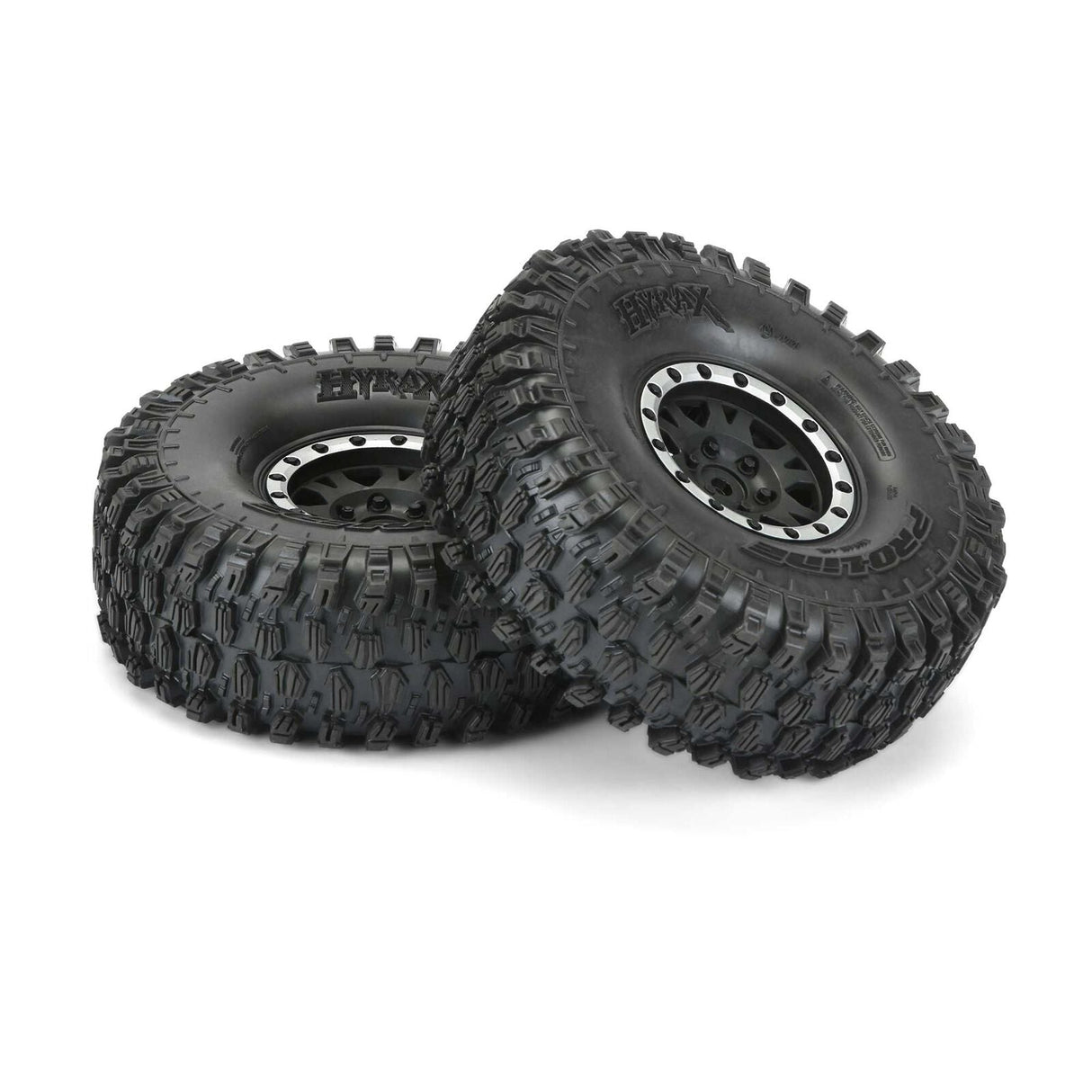 Pro-Line Racing  1/10 Hyrax Predator F/R 1.9" Mounted 12mm Blk/Slvr Impulse (2) - PRO1012812