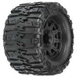 1/8 Trencher HP BELTED F/R 3.8" MT Tires Mounted 17mm Blk Raid (2) - PRO1015510