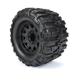 1/8 Trencher HP BELTED F/R 3.8" MT Tires Mounted 17mm Blk Raid (2) - PRO1015510